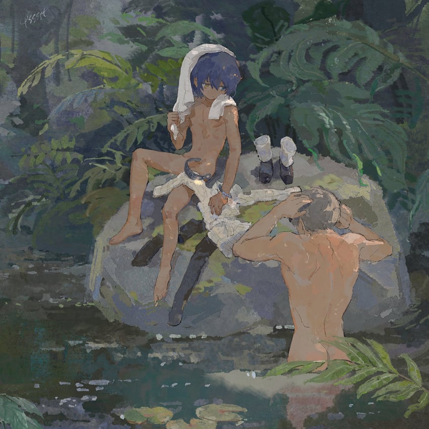 protagonist and strohl (metaphor: refantazio) drawn by 4sssst