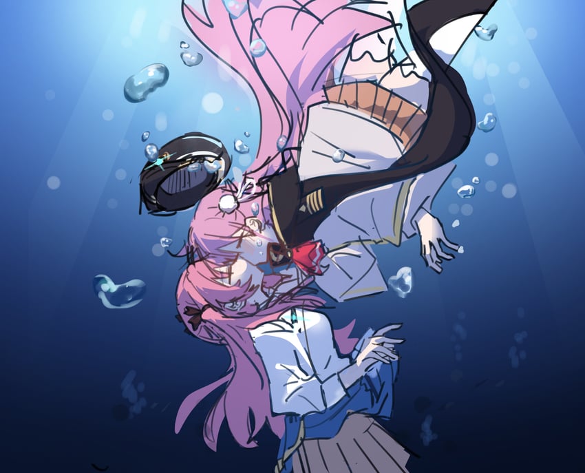 aikawa megumi and kunimi tama (heaven burns red) drawn by rantan_0925