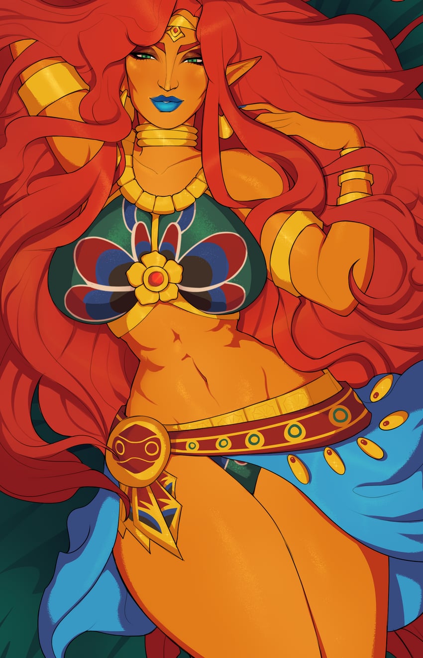 urbosa (the legend of zelda and 1 more) drawn by milkcubusss