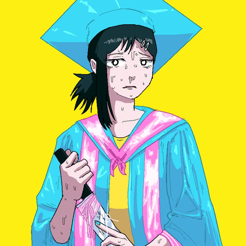 higashiyama kobeni (chainsaw man and 2 more) drawn by psicochurroz