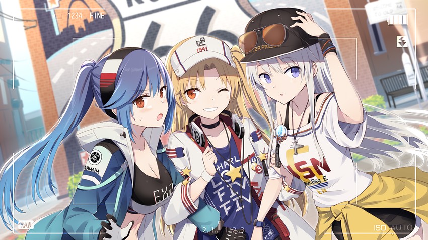 cleveland, enterprise, and essex (azur lane and 1 more) drawn by gotyou