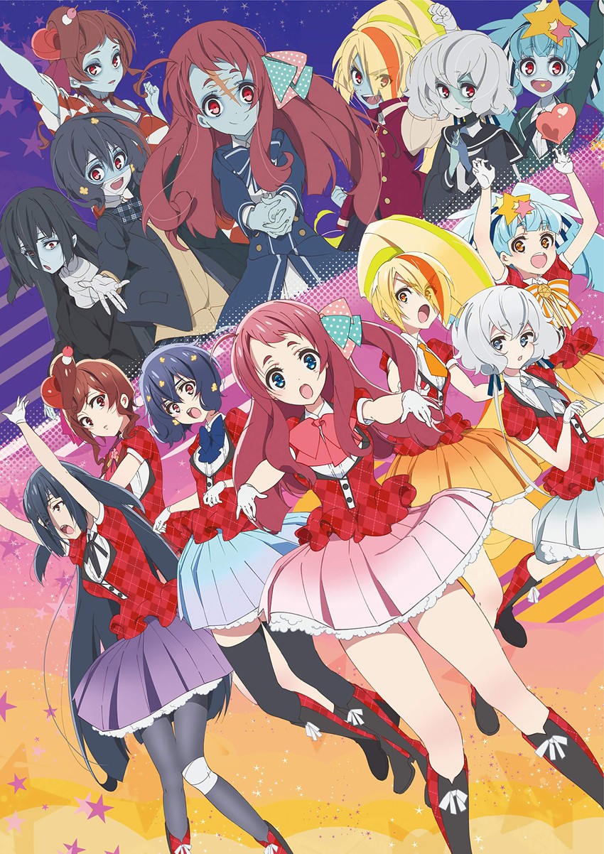 konno junko, minamoto sakura, mizuno ai, nikaidou saki, hoshikawa lily, and 2 more (zombie land saga) drawn by fukagawa_kazumi