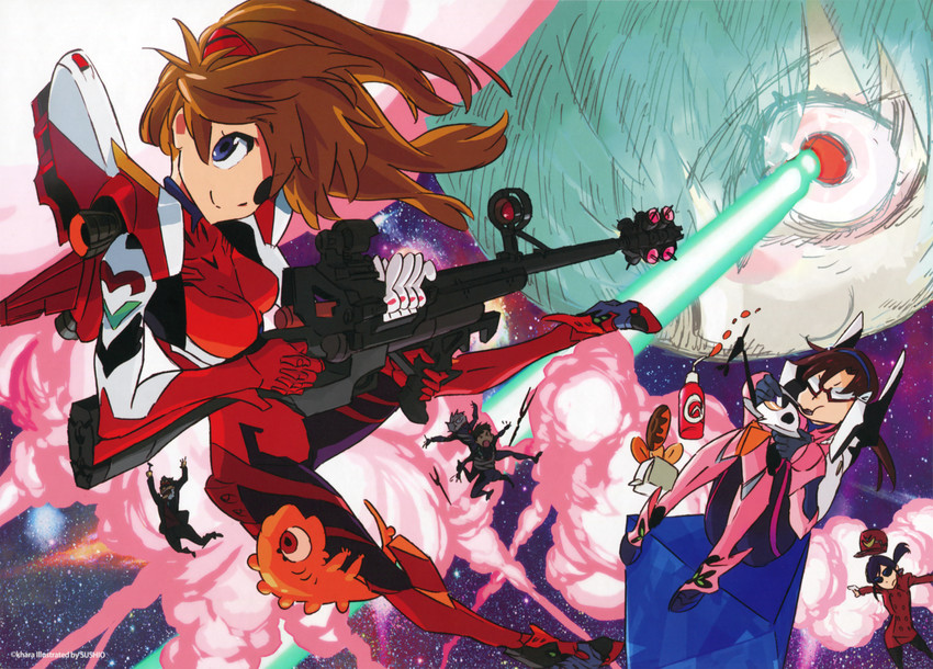 souryuu asuka langley, ayanami rei, ikari shinji, nagisa kaworu, makinami mari illustrious, and 4 more (neon genesis evangelion and 2 more) drawn by sushio