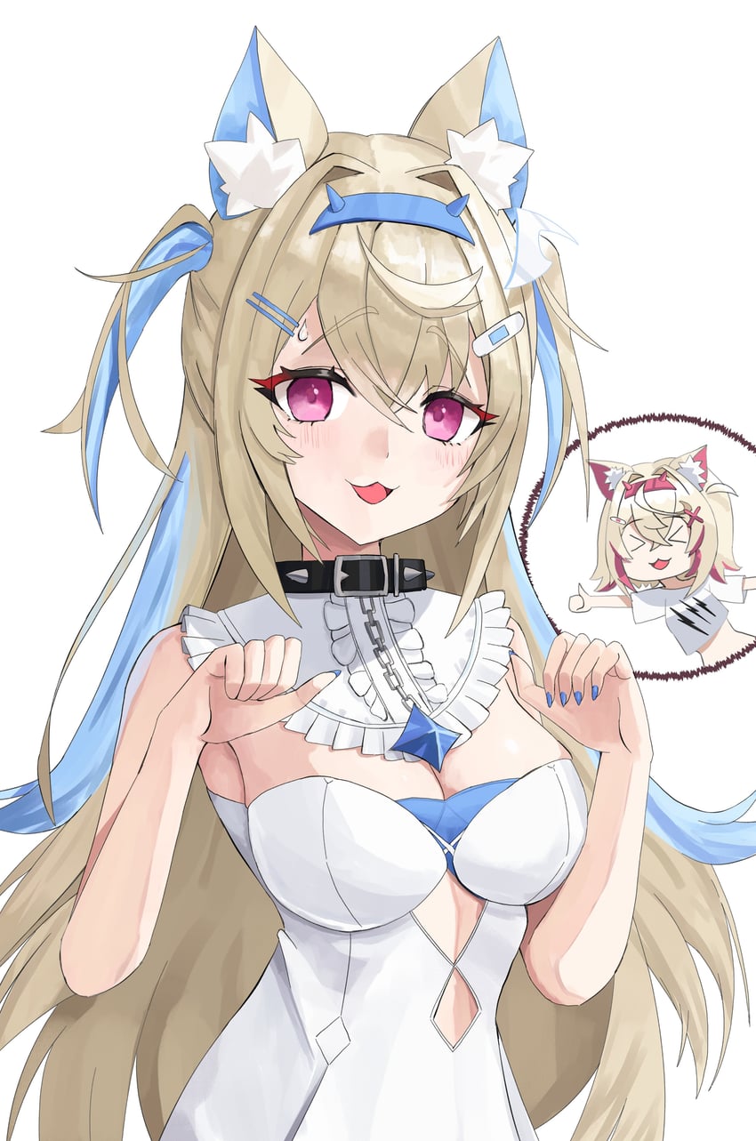 fuwawa abyssgard and mococo abyssgard (hololive and 1 more) drawn by younhand