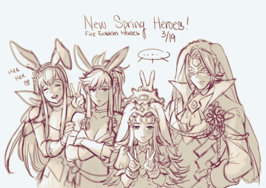 veronica, palla, marisa, and bruno (fire emblem and 3 more) drawn by krazehkai