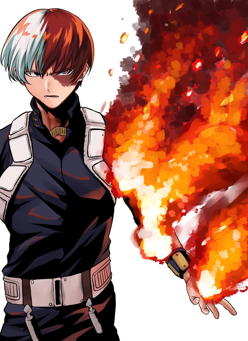 todoroki shoto (boku no hero academia) drawn by amane_a_(007_uiro)