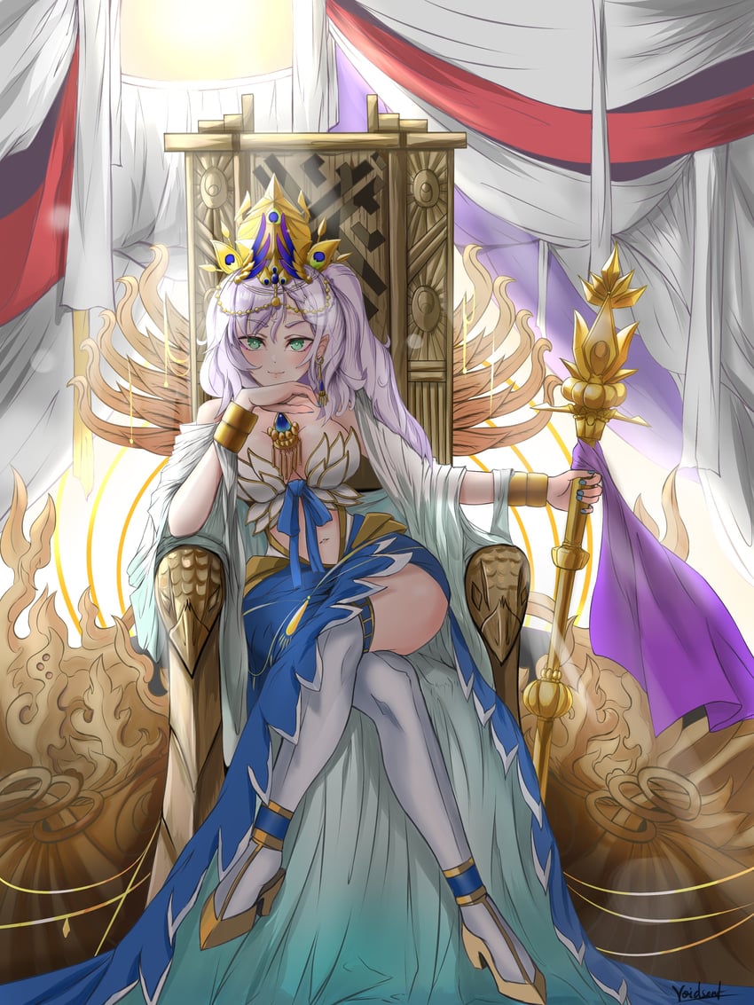 pavolia reine (hololive and 1 more) drawn by voidsent_oni