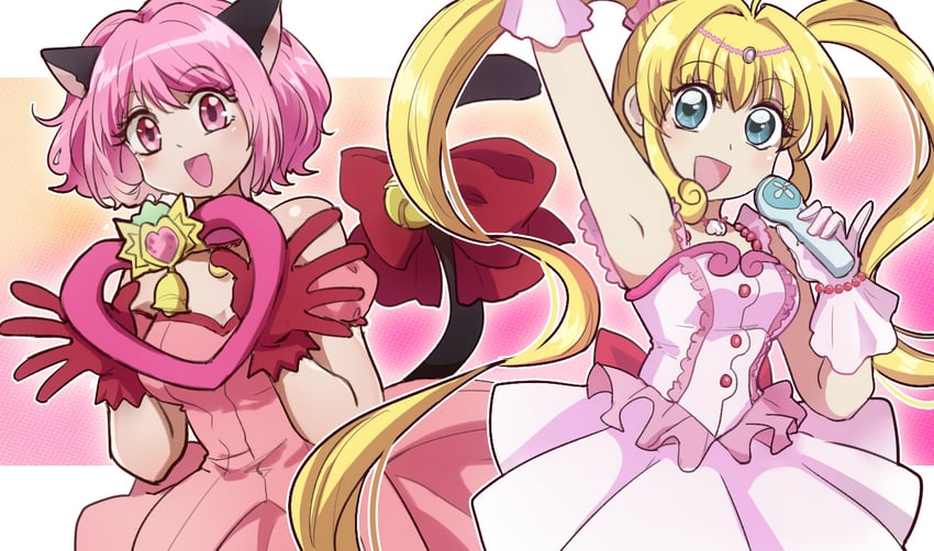 momomiya ichigo, mew ichigo, and nanami lucia (mermaid melody pichi pichi pitch and 1 more) drawn by hineshika