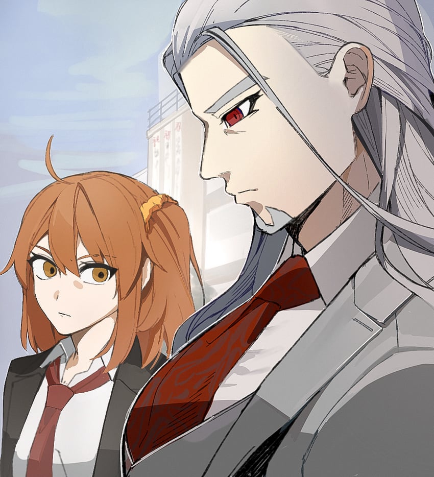 fujimaru ritsuka and alessandro di cagliostro (fate and 1 more) drawn by yukkuri_(fumoyun)