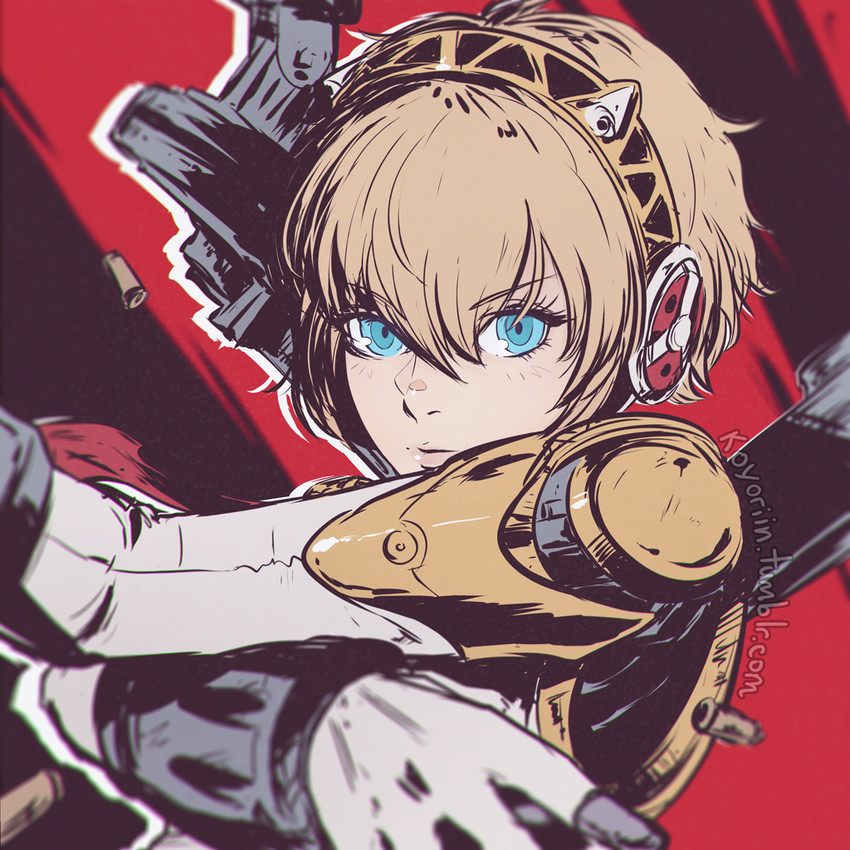 aigis (persona and 2 more) drawn by koyorin