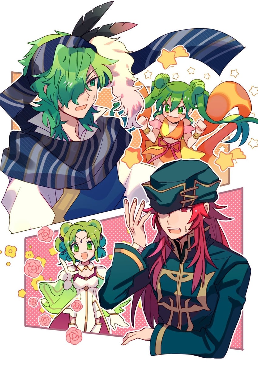 l'arachel, joshua, lewyn, and silvia (fire emblem and 2 more) drawn by kurimori