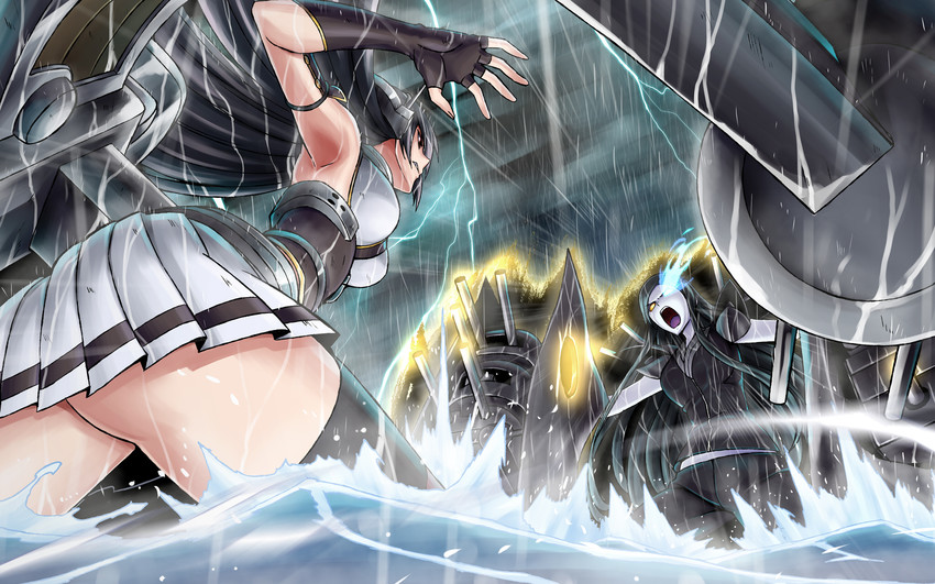 nagato and ru-class battleship (kantai collection and 1 more) drawn by h-new