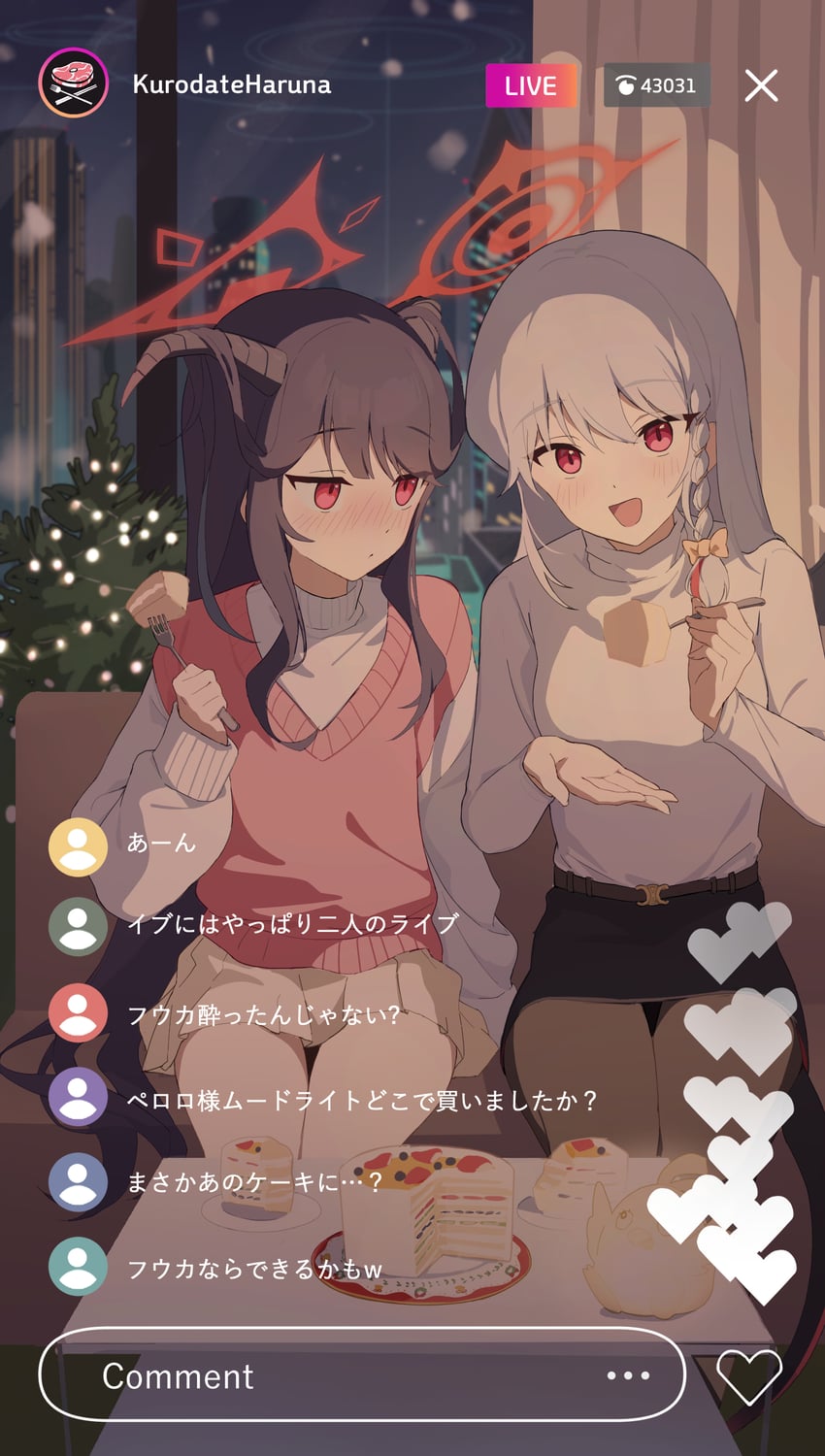 haruna and fuuka (blue archive and 1 more) drawn by same_(samefgo)