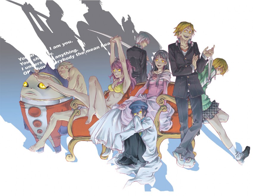 narukami yu, shirogane naoto, kujikawa rise, amagi yukiko, hanamura yousuke, and 2 more (persona and 1 more) drawn by oh!miso