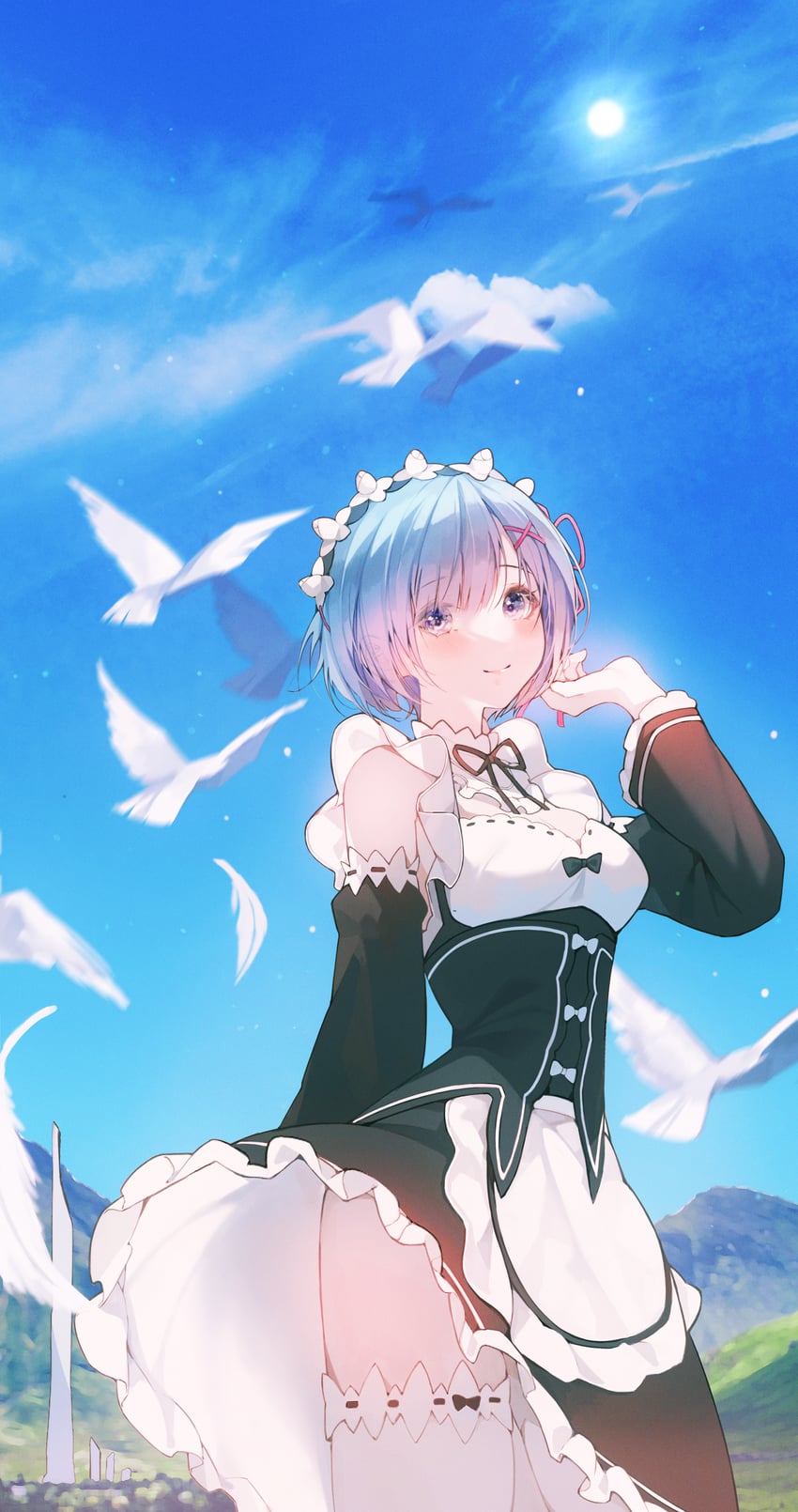 rem (re:zero kara hajimeru isekai seikatsu) drawn by patch_oxxo