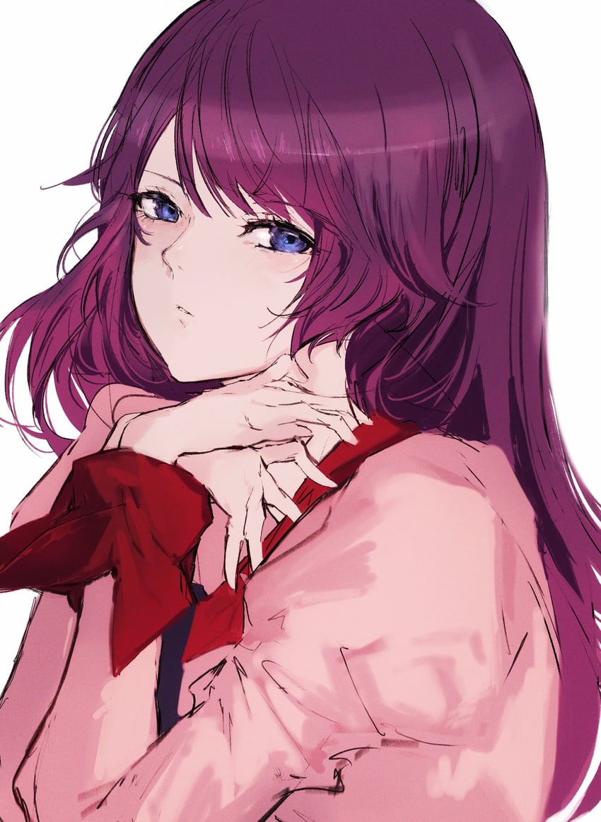 senjougahara hitagi (monogatari and 1 more) drawn by moku_(muooku)