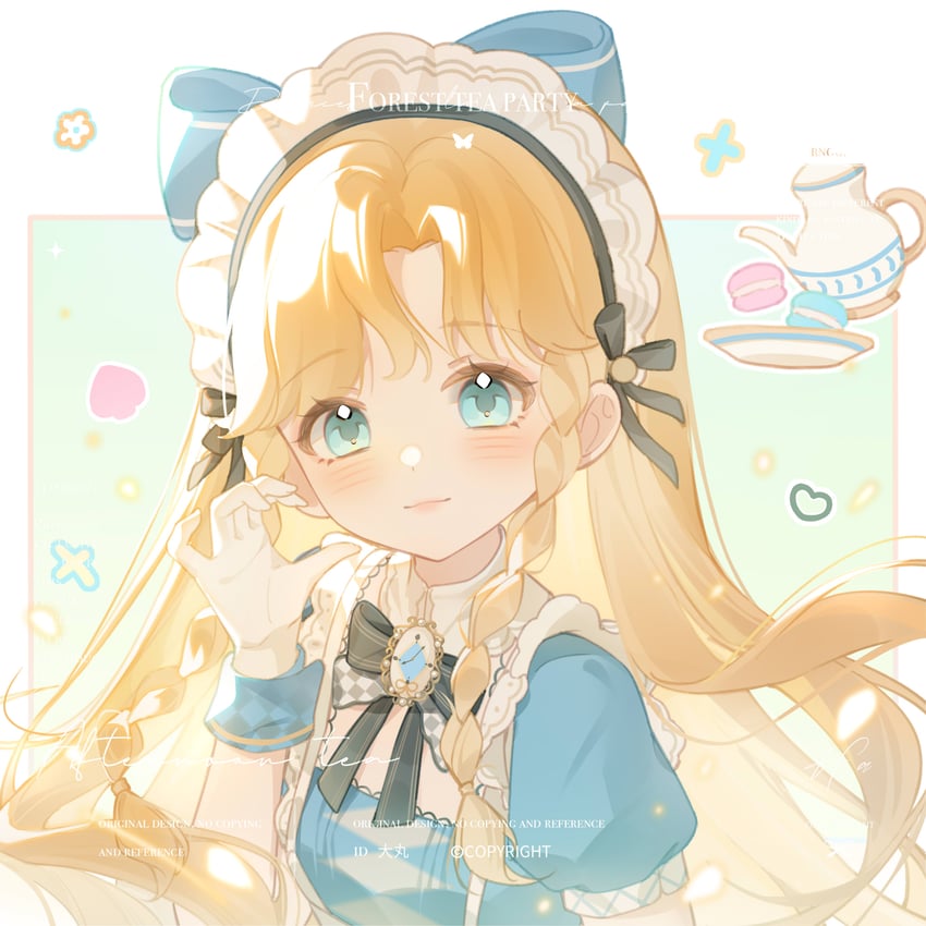 alice and breezy tea time (alice's adventures in wonderland and 2 more) drawn by jijibang