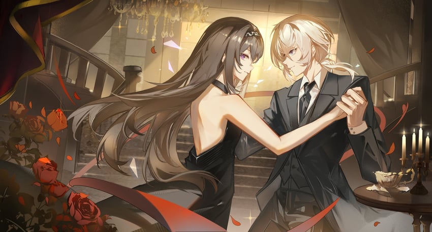 doctor, male doctor, and priestess (arknights) drawn by yuki_sweet_tea