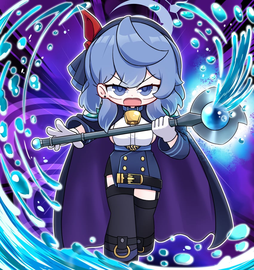 ako and splash mage (blue archive and 1 more) drawn by maomaoquing