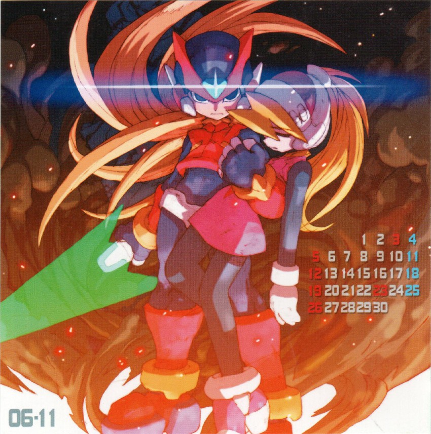 zero, zero(z), and ciel (mega man and 2 more) drawn by nakayama_tooru