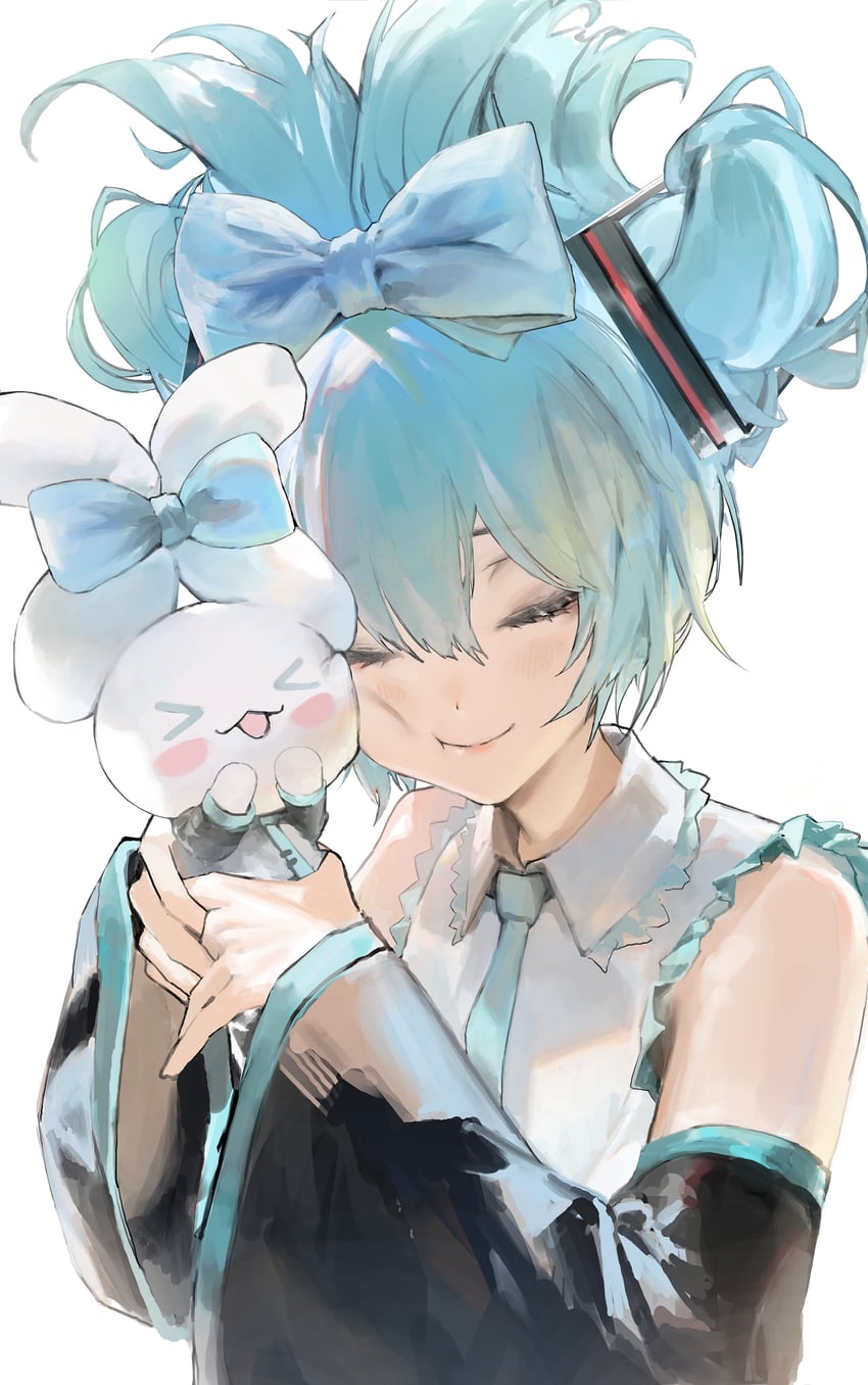 hatsune miku, cinnamoroll, and cinnamiku (vocaloid and 2 more) drawn by rsef