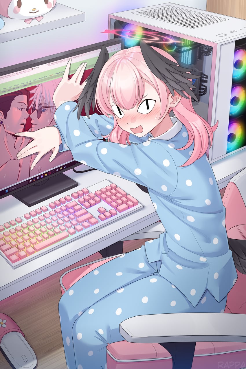 koharu, gojou satoru, getou suguru, and my melody (blue archive and 10 more) drawn by rappa_(sirrappa)