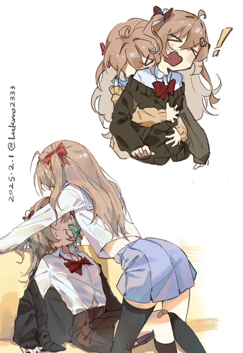 neuro-sama and evil neuro-sama (vedal ai) drawn by lexingzi