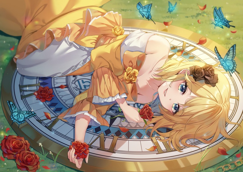 kagamine rin and riliane lucifen d'autriche (vocaloid and 2 more) drawn by ranchan12