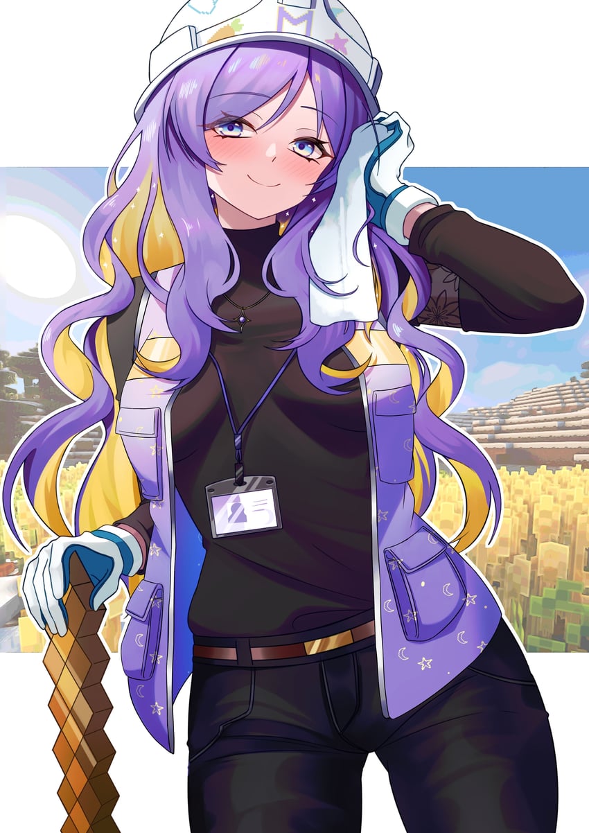 moona hoshinova (hololive and 2 more) drawn by kyuzaogl