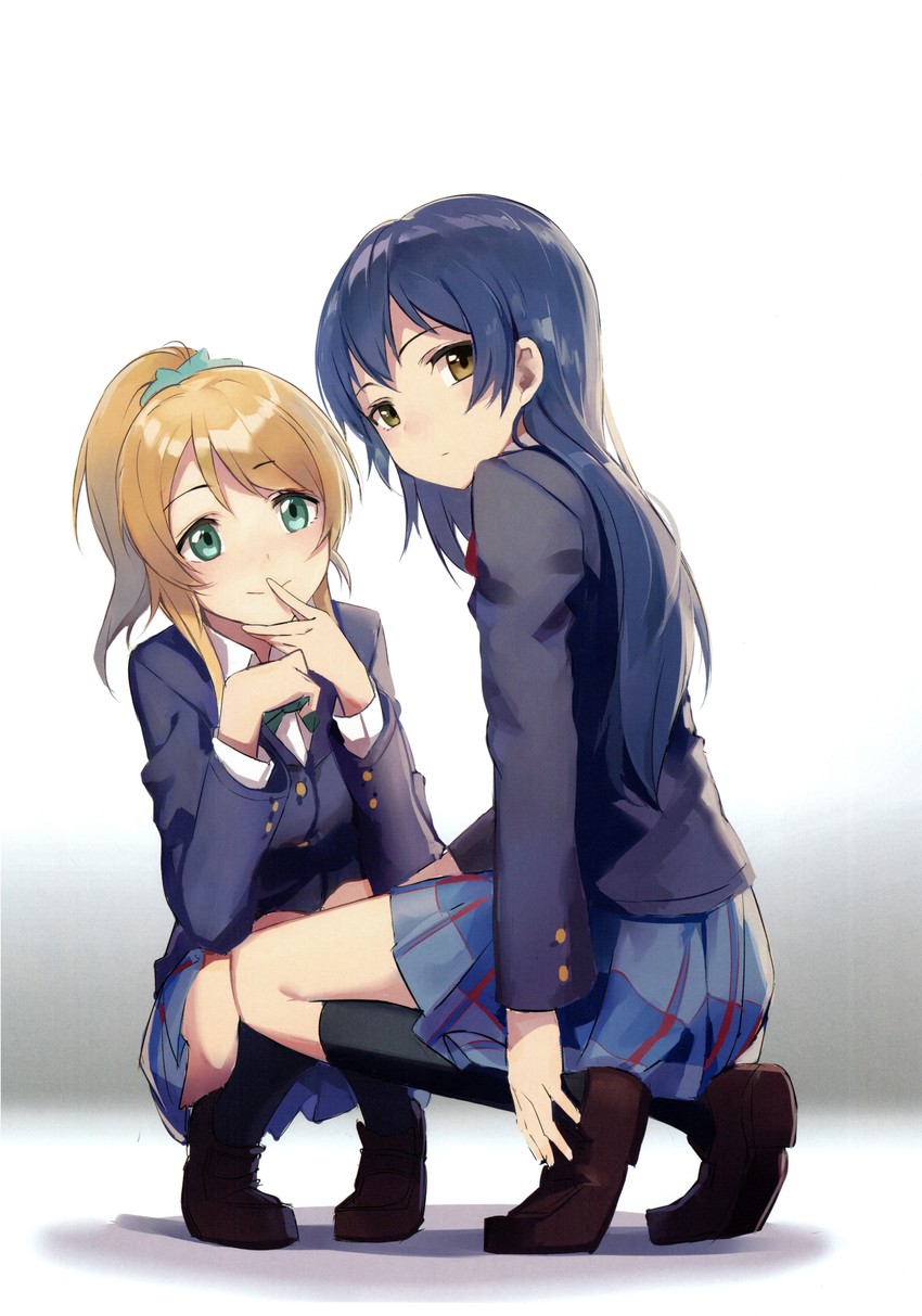 sonoda umi and ayase eli (love live! and 1 more) drawn by huanxiang_heitu