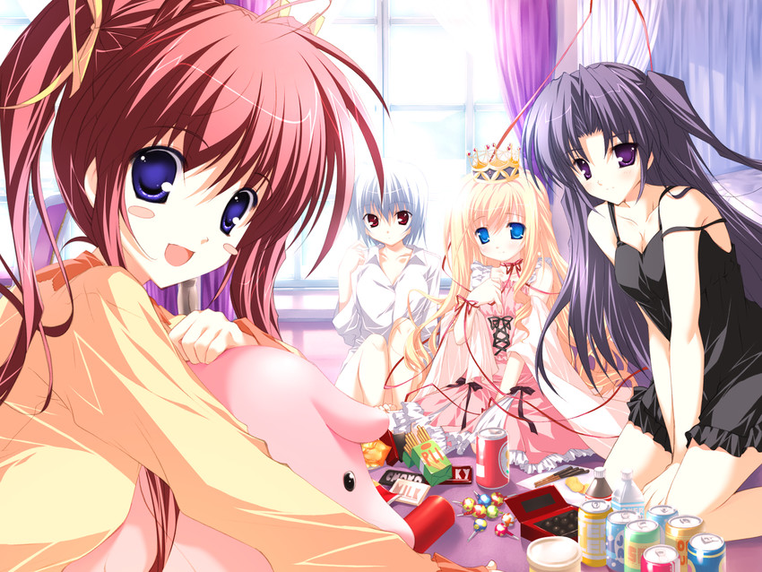 asakura nanao, takami rin, kuu, and arietta (lyrical lyric) drawn by chikotam, fumio_(ura_fmo), and mikeou