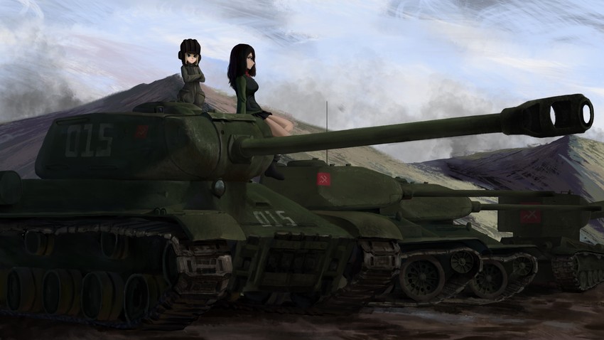 katyusha and nonna (girls und panzer) drawn by fuyu_no_kaze