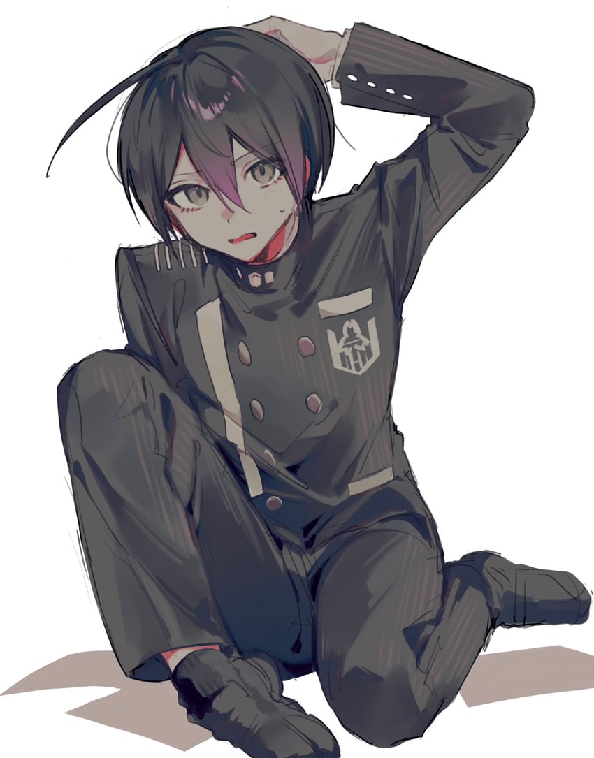 saihara shuichi (danganronpa and 1 more) drawn by nemari_(nemaru_0907)