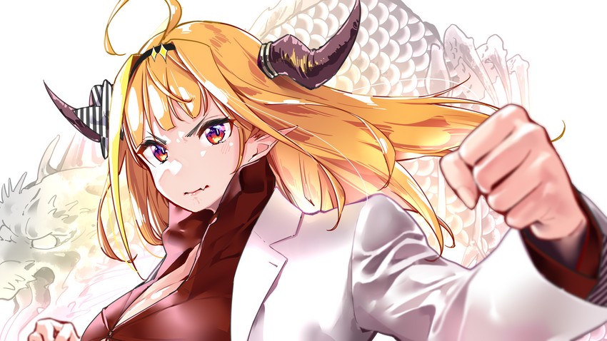 kiryu coco and kiryu kazuma (hololive and 1 more) drawn by yuyaiyaui