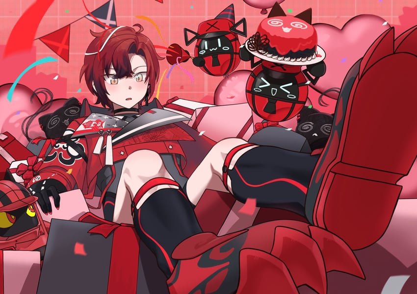 machina x flayon and machiroon (holostars and 1 more) drawn by nasvy