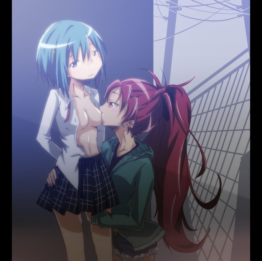 miki sayaka and sakura kyoko (mahou shoujo madoka magica) drawn by xxxx