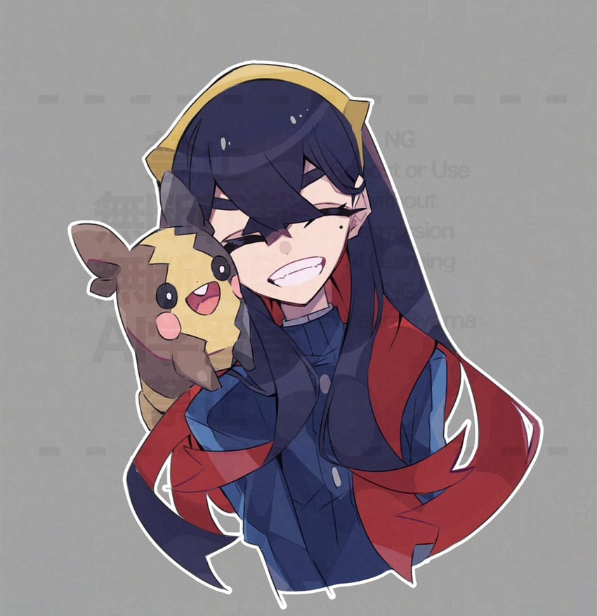 morpeko and carmine (pokemon and 1 more) drawn by uraura8yama
