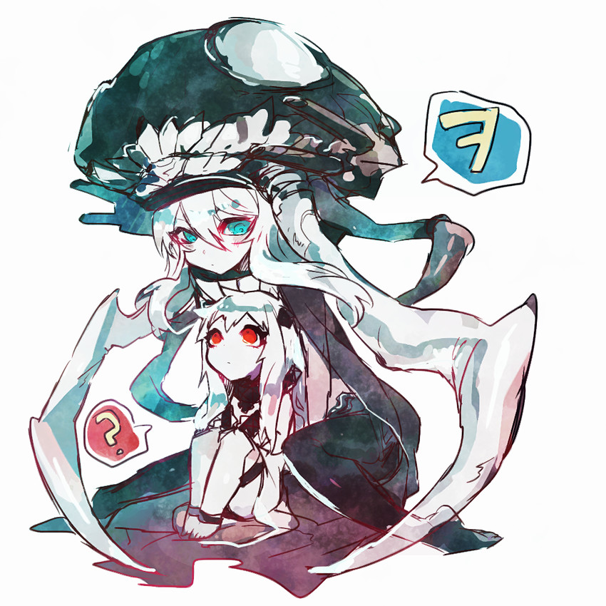 northern ocean princess and wo-class aircraft carrier (kantai collection) drawn by kairi_(kai_ri)