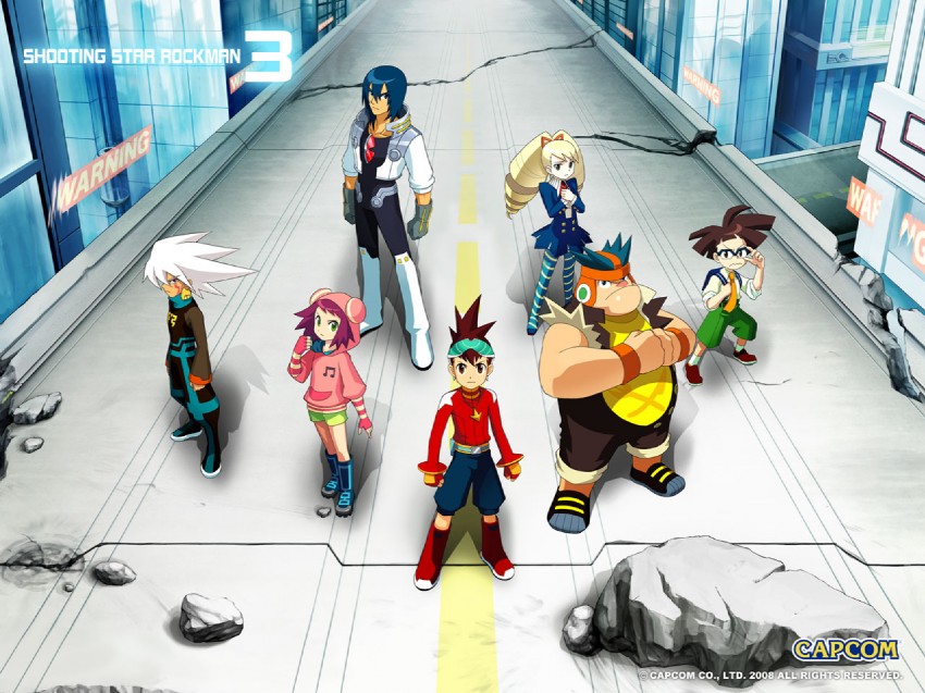 sonia strumm, luna platz, geo stelar, a.c. eos, solo, and 2 more (mega man and 2 more)