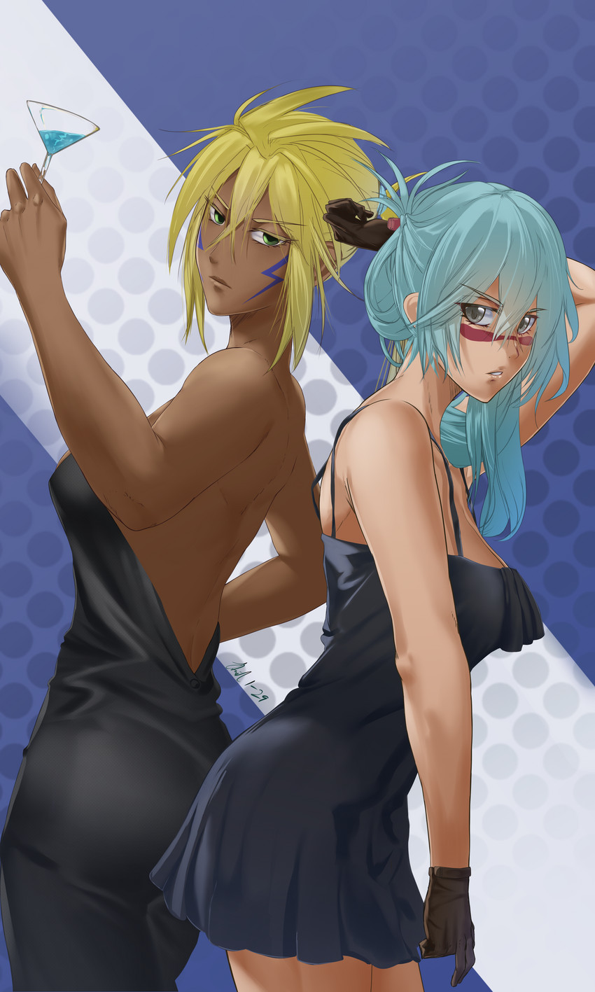 tier harribel and nelliel tu odelschwanck (bleach) drawn by avil_frey