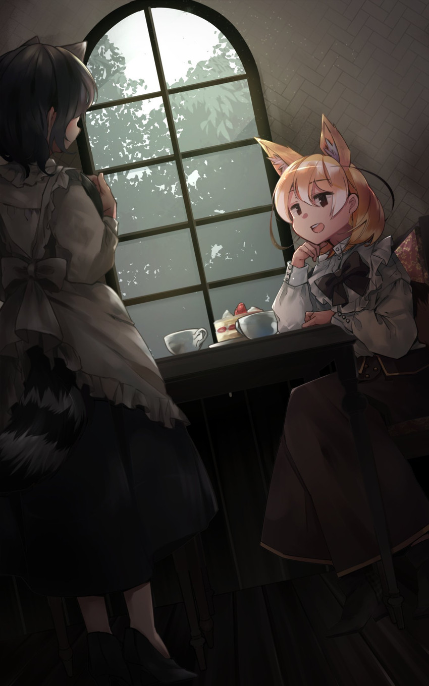 common raccoon and fennec (kemono friends) drawn by nanana_(nanana_iz)