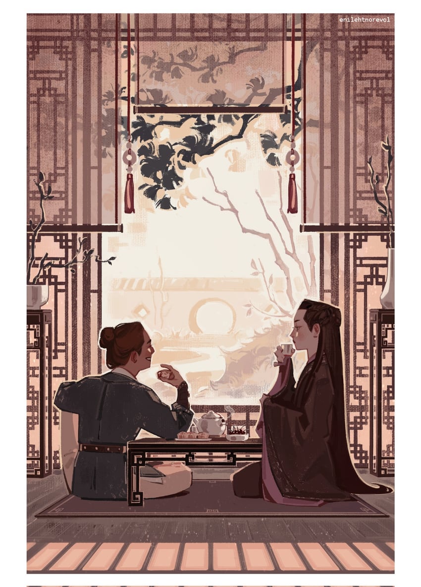 mu qing and feng xin (tianguan cifu) drawn by enilehtnorevol