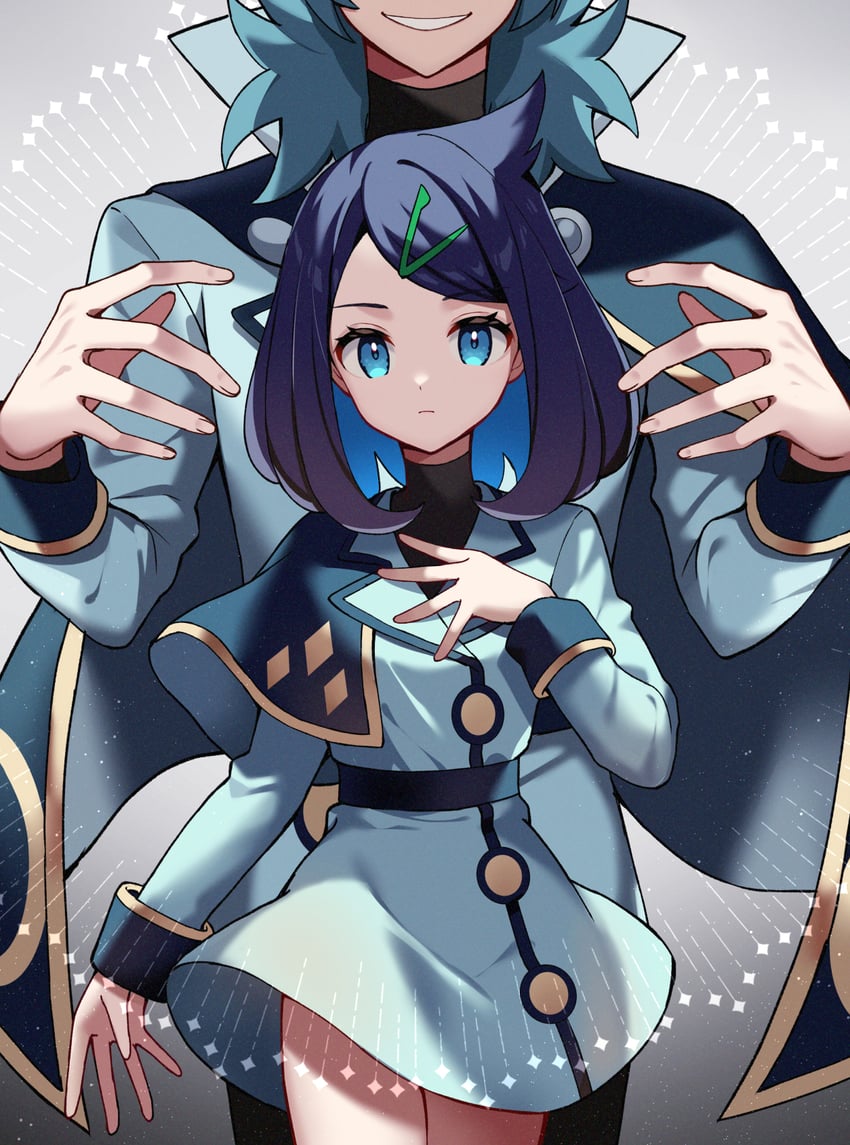liko and spinel (pokemon and 1 more) drawn by reisui_(sui_neko22)