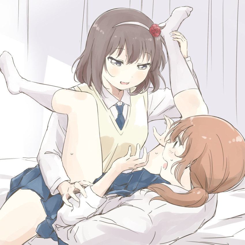 yaeno miho and sonokawa megumi (yuruyuri and 1 more) drawn by kamiki_uutarou