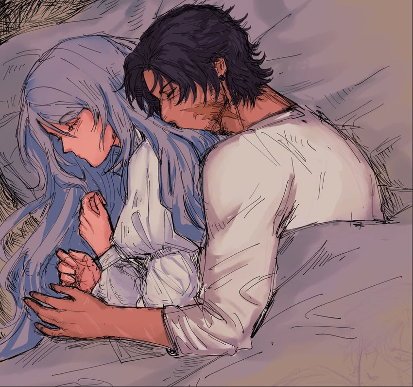 clive rosfield and jill warrick (final fantasy and 1 more) drawn by slackertherubycat