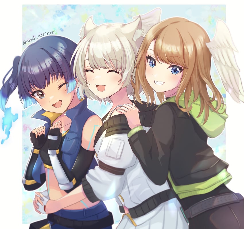mio, eunie, and sena (xenoblade chronicles and 1 more) drawn by norimaki_(nrmk_norinori)