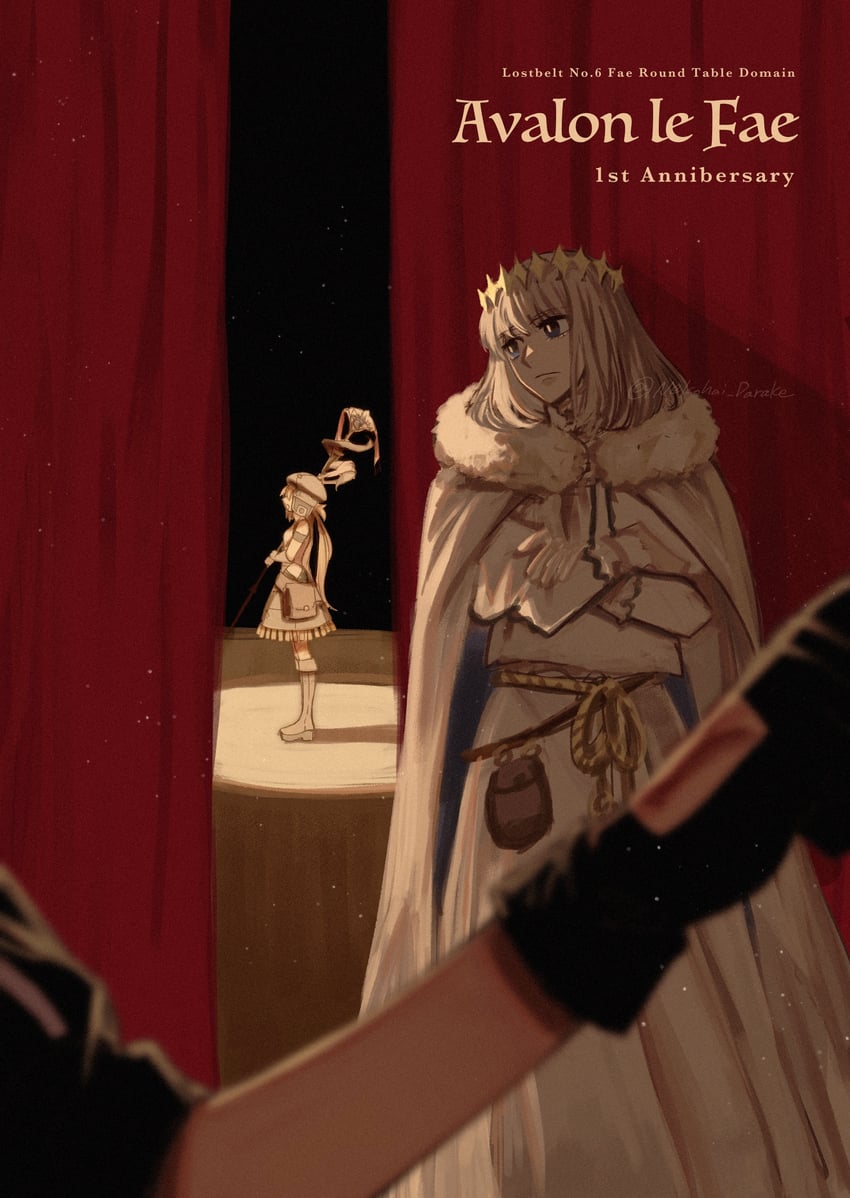 artoria pendragon, fujimaru ritsuka, artoria caster, and oberon (fate and 1 more) drawn by nekohai_darake