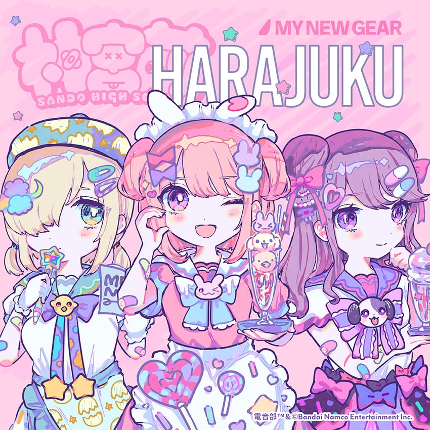 sakurano mimito, inubousaki shian, and minakami hina (denonbu) drawn by kiato
