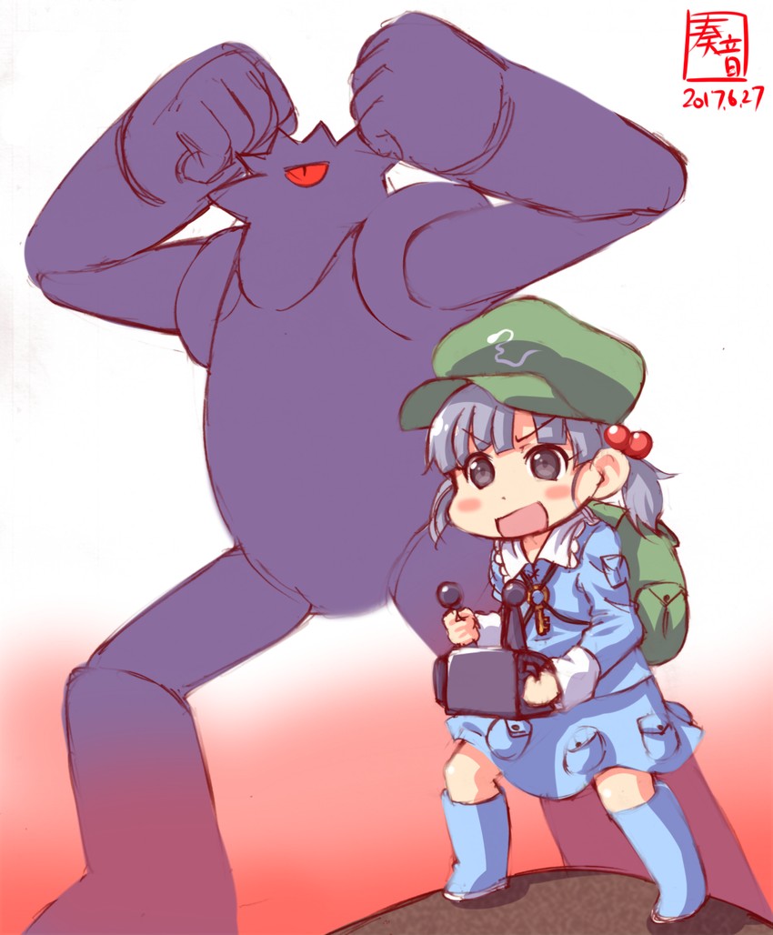 kawashiro nitori and ooshio (touhou and 2 more) drawn by kanon_(kurogane_knights)