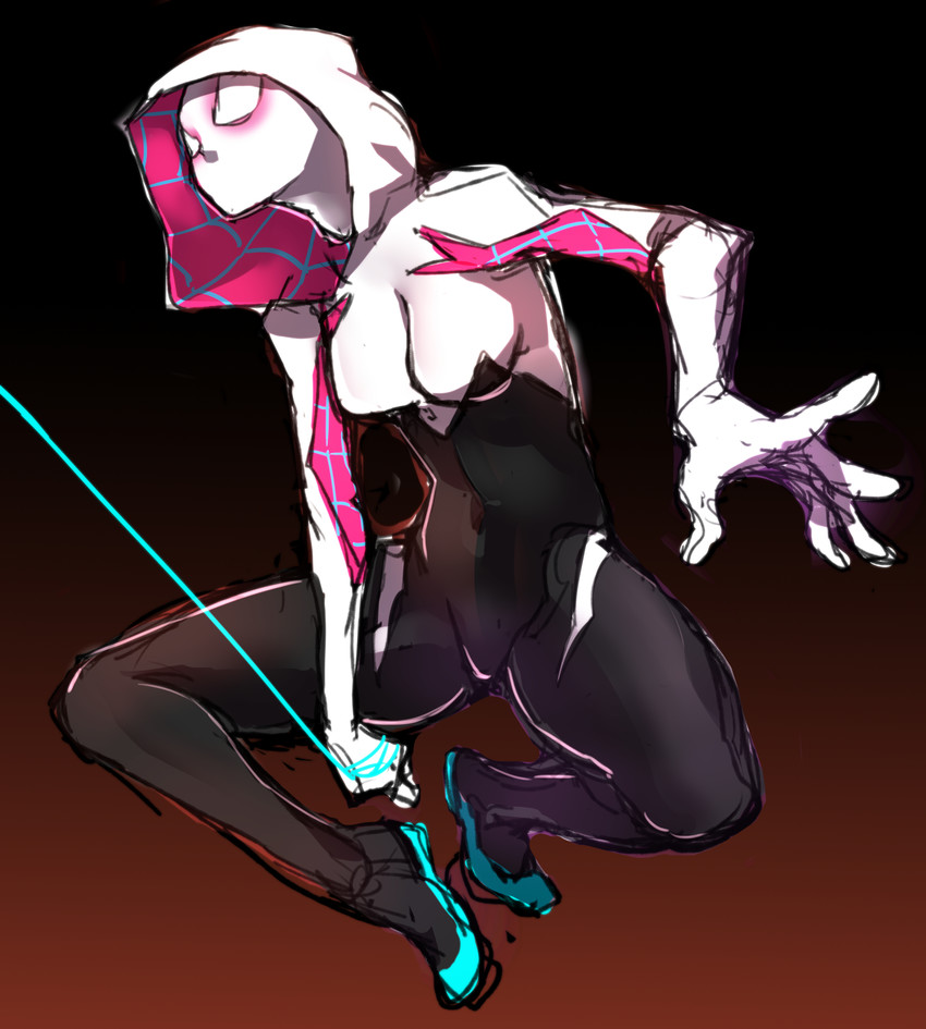 spider-gwen and gwen stacy (marvel and 1 more) drawn by makai